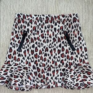 Wonder Nation Heart Print Mini Skirt with Ruffle Hem